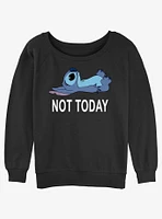 Disney Lilo & Stitch Not Today Womens Slouchy Sweatshirt