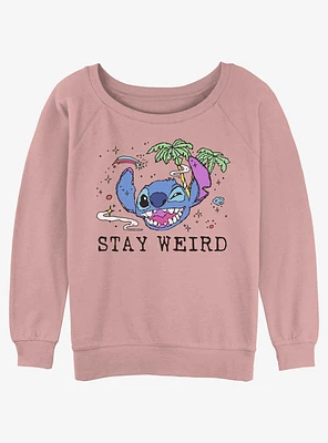 Disney Lilo & Stitch Stay Weird Womens Slouchy Sweatshirt