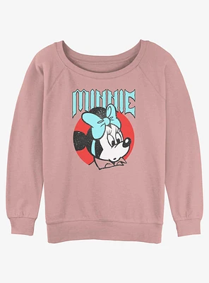 Disney minnie Mouse Grunge Womens Slouchy Sweatshirt