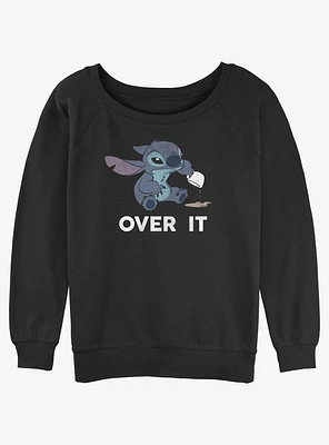 Disney Lilo & Stitch Over It Womens Slouchy Sweatshirt