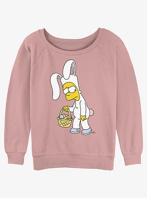 The Simpsons Bunny Bart Womens Slouchy Sweatshirt