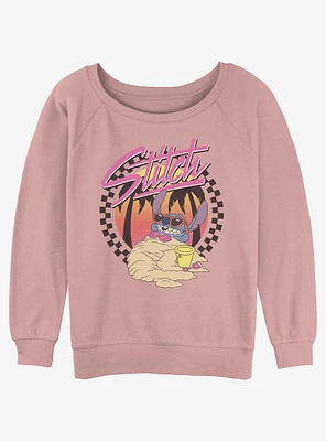 Disney Lilo & Stitch Cool Sunset Womens Slouchy Sweatshirt