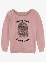 Star Wars Chewbacca Messy Hair Womens Slouchy Sweatshirt