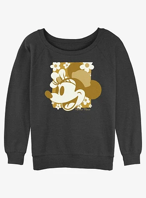 Disney Minnie Mouse Minimal Groovy Womens Slouchy Sweatshirt