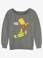 The Simpsons Eat My Shorts Womens Slouchy Sweatshirt