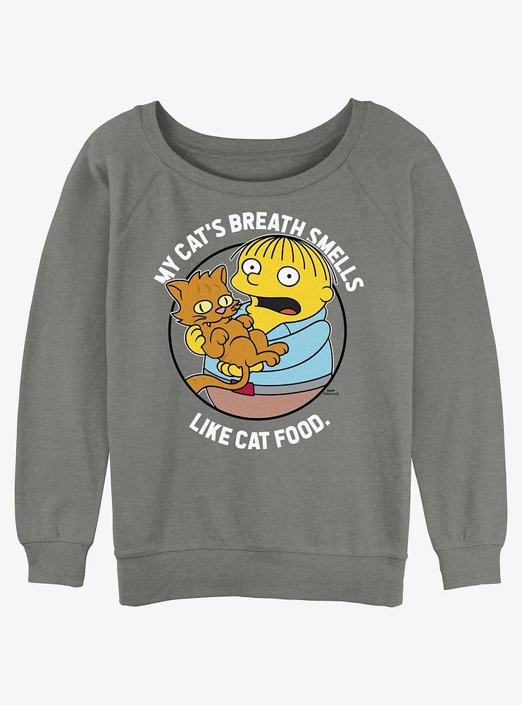 The Simpsons Ralph's Cat Womens Slouchy Sweatshirt