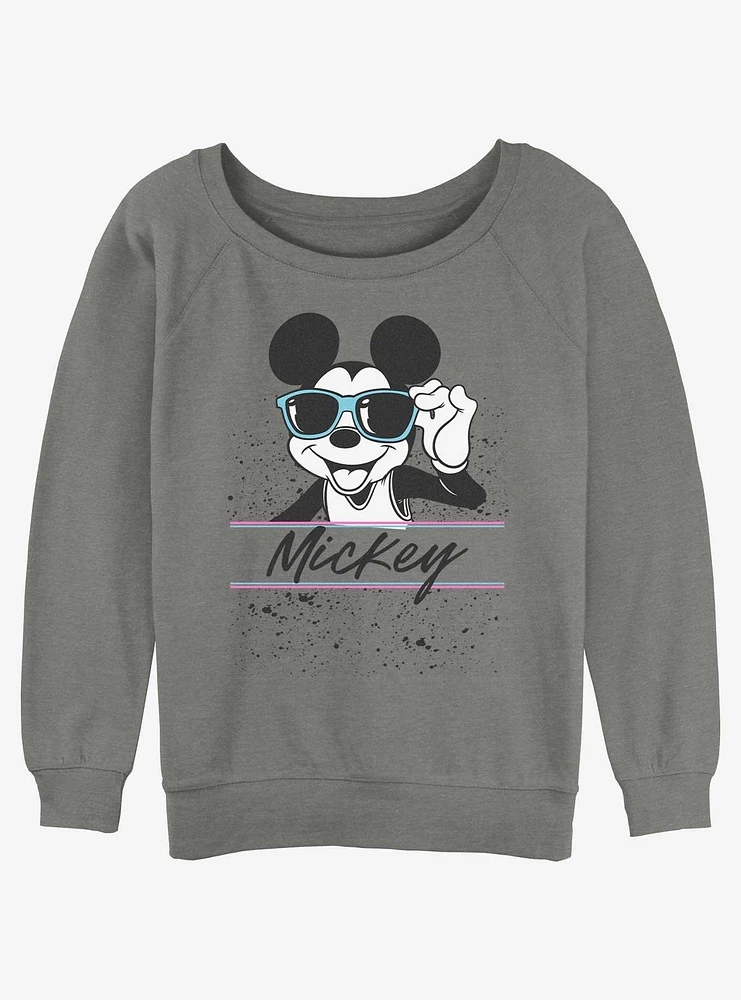 Disney Mickey Mouse 90s Cool Womens Slouchy Sweatshirt