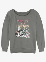 Disney Mickey Mouse & friends Group Womens Slouchy Sweatshirt