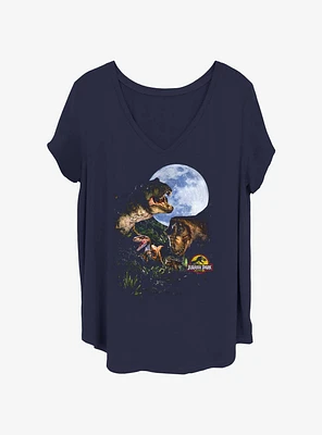 Jurassic Park Tri Dino Moon Girls T-Shirt Plus