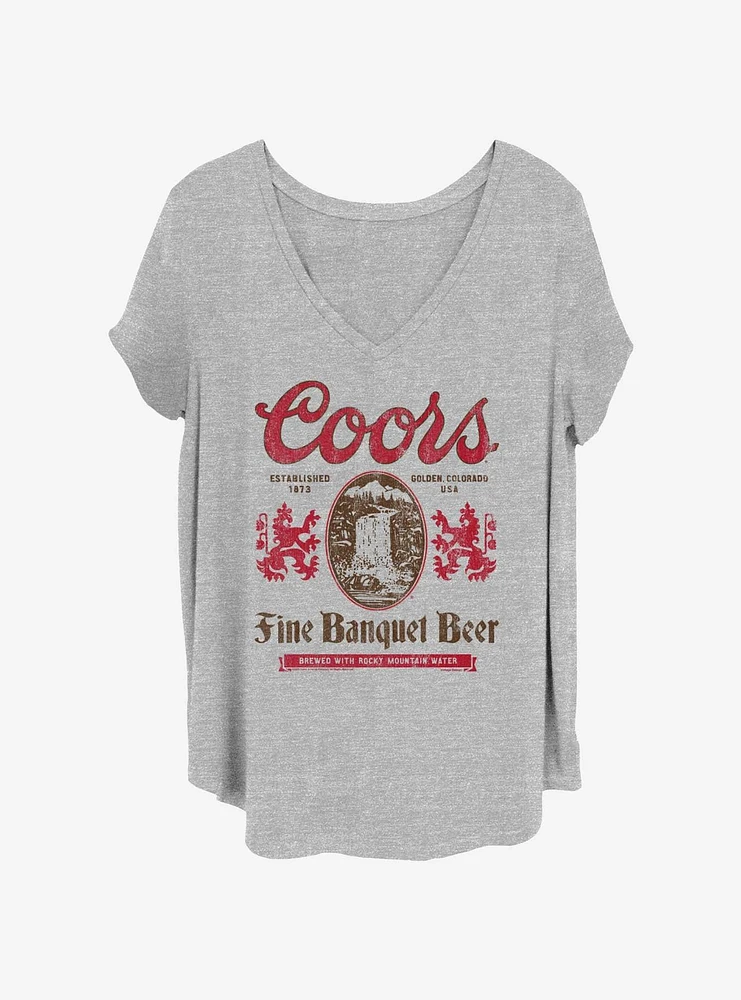 Coors Fine Banquet Beer Girls T-Shirt Plus