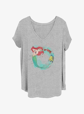 Disney The Little Mermaid Ariel Circle Of Friends Girls T-Shirt Plus