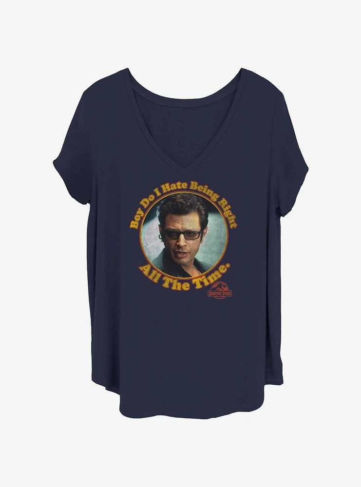 Jurassic Park Dr. Ian Malcolm Right All The Time Girls T-Shirt Plus