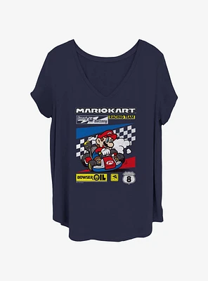 Nintendo Color Kart Checkers Girls T-Shirt Plus