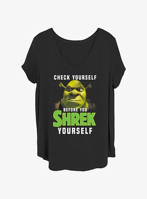 Shrek Check Yourself Before You Girls T-Shirt Plus