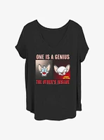 Pinky And the Brain Genius Insane Girls T-Shirt Plus