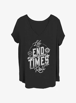 Supernatural Let The End Times Roll Girls T-Shirt Plus