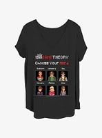 The Big Bang Theory Choose Your Nerd Girls T-Shirt Plus