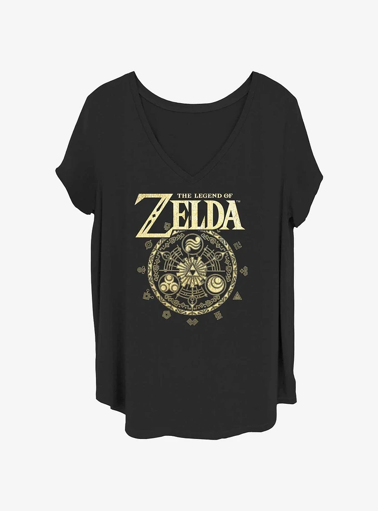 Nintendo Zelda Circle Badge Girls T-Shirt Plus