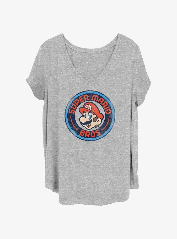 Nintendo Mario Badge Girls T-Shirt Plus