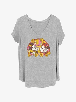 Disney Mickey Mouse & Minnie Love Bloom Girls T-Shirt Plus