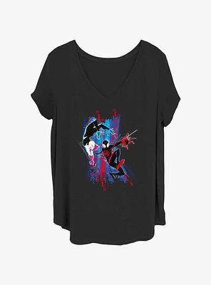 Marvel Spider-Man Spider Gwen And Man Girls T-Shirt Plus