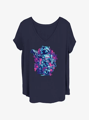 Marvel Guardians of the Galaxy Blobs Girls T-Shirt Plus