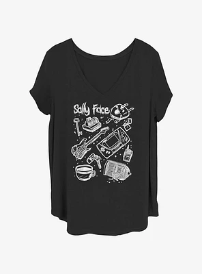 Sally Face Doodle Girls T-Shirt Plus