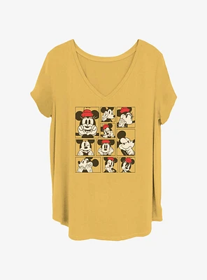 Disney Mickey Mouse & Minnie Grid Girls T-Shirt Plus