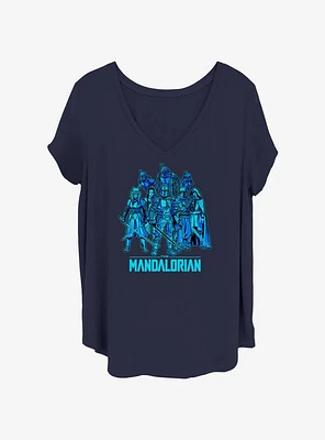 Star Wars The Mandalorian Lineup Girls T-Shirt Plus