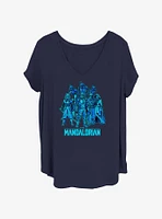 Star Wars The Mandalorian Lineup Girls T-Shirt Plus