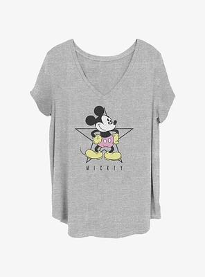 Disney Mickey Mouse Star Pose Girls T-Shirt Plus