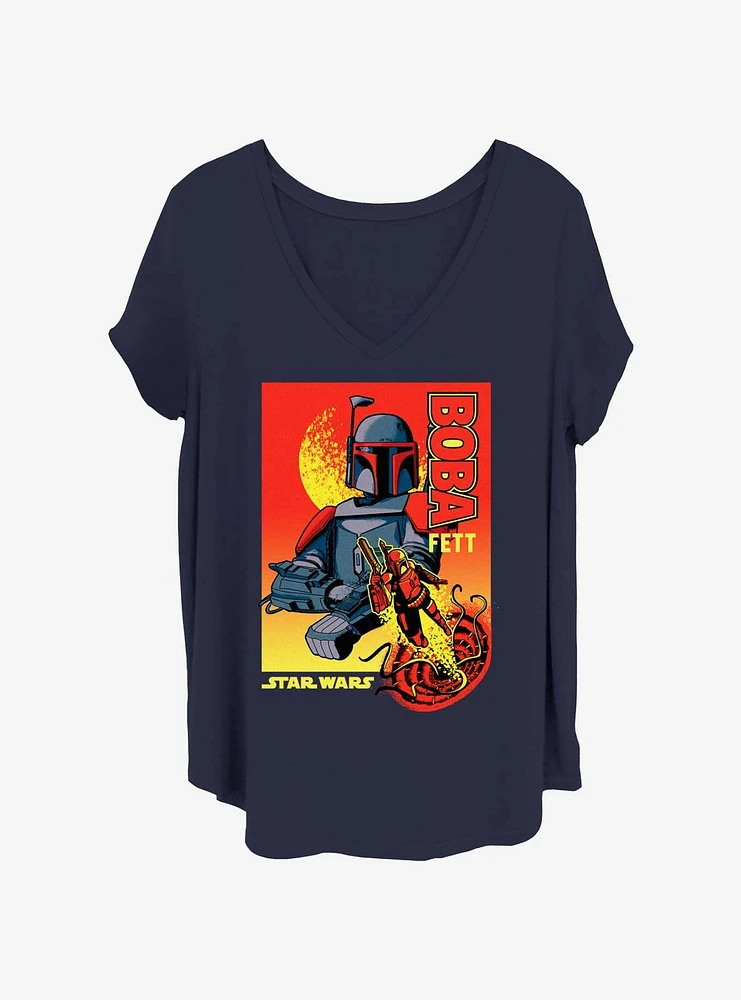 Star Wars Boba Fett Double Shot Girls T-Shirt Plus