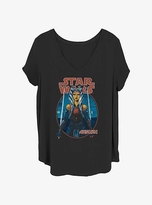 Star Wars Ahsoka Twin Sabers Girls T-Shirt Plus