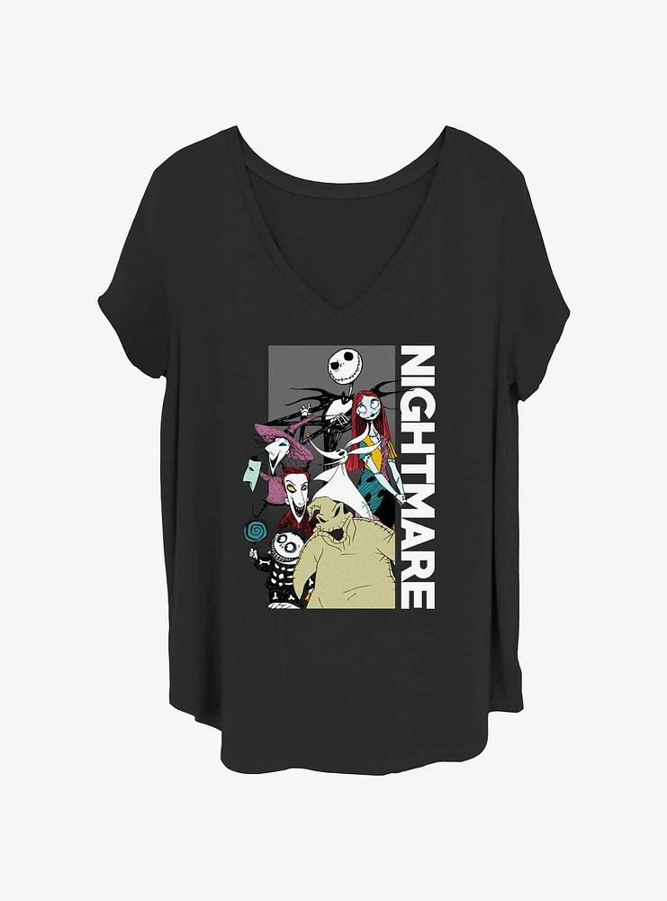 Disney The Nightmare Before Christmas Team Stacked Girls T-Shirt Plus