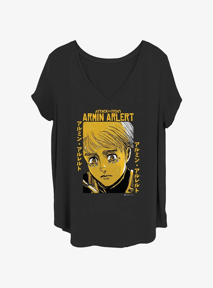 Attack on Titan Armin Textbox Girls T-Shirt Plus