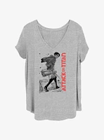 Attack on Titan Levi Manga Girls T-Shirt Plus