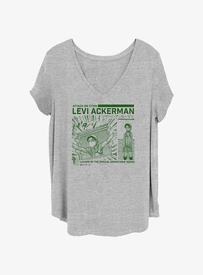 Attack on Titan Cleaning Levi Girls T-Shirt Plus