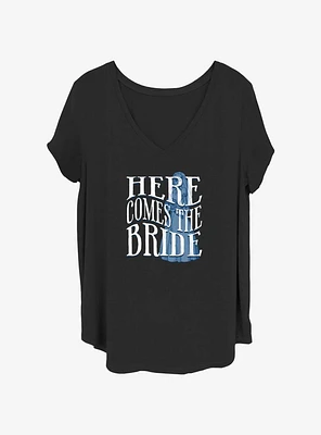 Disney The Haunted Mansion Here Comes Ghost Bride Girls T-Shirt Plus