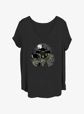 Disney The Haunted Mansion Three Hitchhiking Ghosts Heads Girls T-Shirt Plus