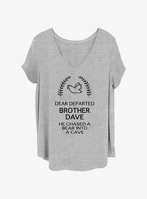 Disney The Haunted Mansion Dear Departed Brother Dave Girls T-Shirt Plus