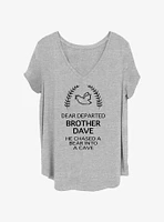 Disney The Haunted Mansion Dear Departed Brother Dave Girls T-Shirt Plus