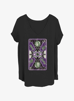 Disney The Haunted Mansion Tarot Card Girls T-Shirt Plus