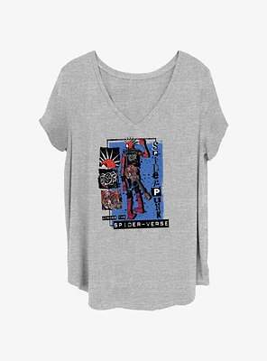 Marvel Spider-Man Across The Spider-Verse Punk Power Girls T-Shirt Plus