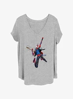 Marvel Spider-Man Across The Spider-Verse Spider-Punk Rock Girls T-Shirt Plus