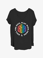 Dungeons & Dragons Roll For Pride Girls T-Shirt Plus