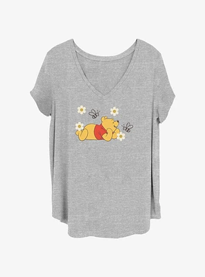 Disney Winnie The Pooh Flowers and Bees Girls T-Shirt Plus