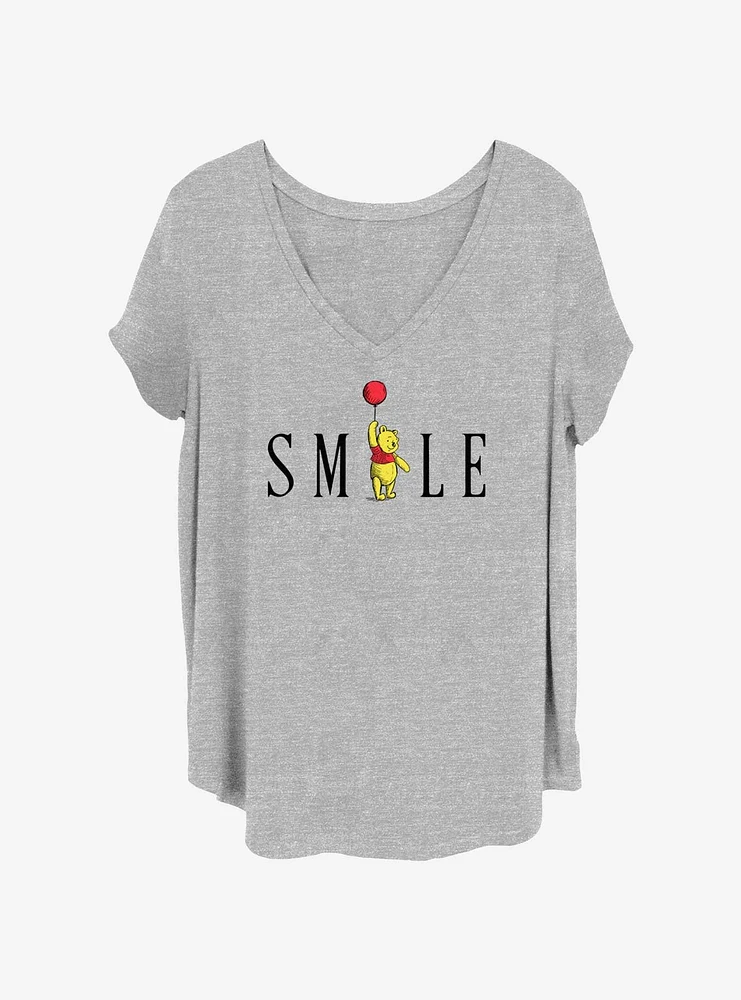 Disney Winnie The Pooh Smile Balloon Girls T-Shirt Plus