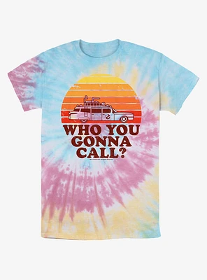 Ghostbusters 70's Retro Sunset Tie-Dye T-Shirt