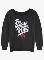 Ghostbusters Stay Puft Girls Slouchy Sweatshirt