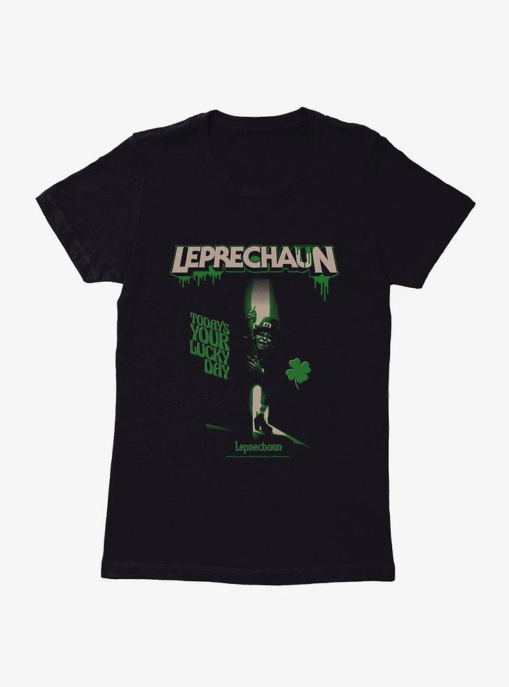 Leprechaun Lucky Day Clover Womens T-Shirt